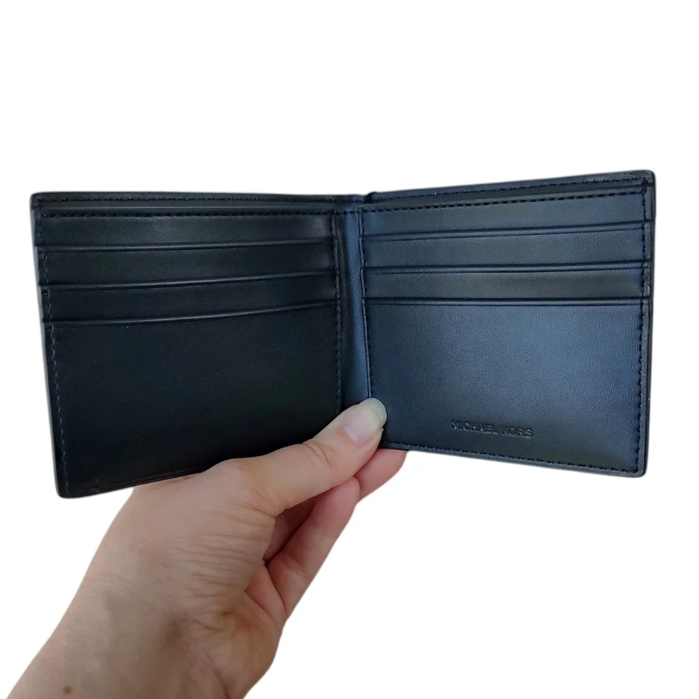 Michael Kors Black Saffiano Slim Billfold Wallet